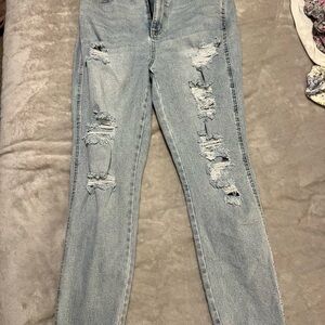 Distressed Light Blue Women's Jeans